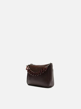 BOLSA TIRACOLO MARROM ESCURO IARA PEQUENA A 50023 0518 0080 AREZZO